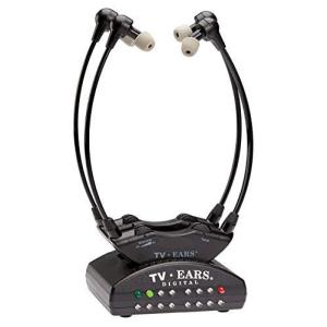 TV Ears Dual Digital Wireless Headset System, Use 2 headsets at same time, connects to both Digital and Analog TVs, TV Hearing Aid Device fo