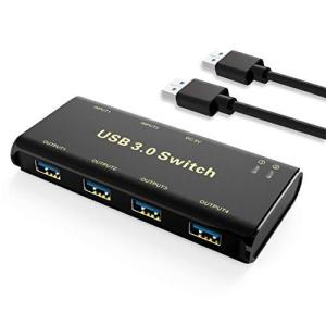 限定価格USB 3.0 Switch Selector,ABLEWE KVM Switcher Adapter 4 Port USB Peripheral Switcher Box Hub for Mouse, Keyboard, Scanner, Printer