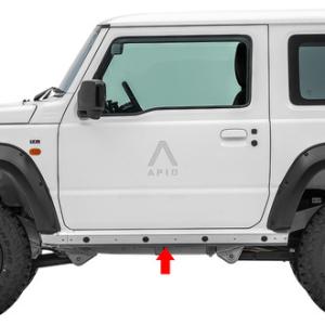 アピオ ジムニー シエラ JB74 H.Dサイドシルガード ジュラルミンA5052 3102-69 ...
