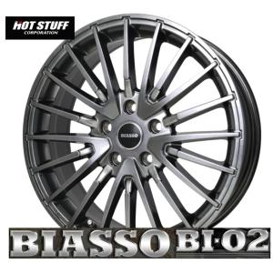 17インチ 5H112 7.5J+52  5穴 4本 ビアッソBI-02 ホイール BIASSO B...