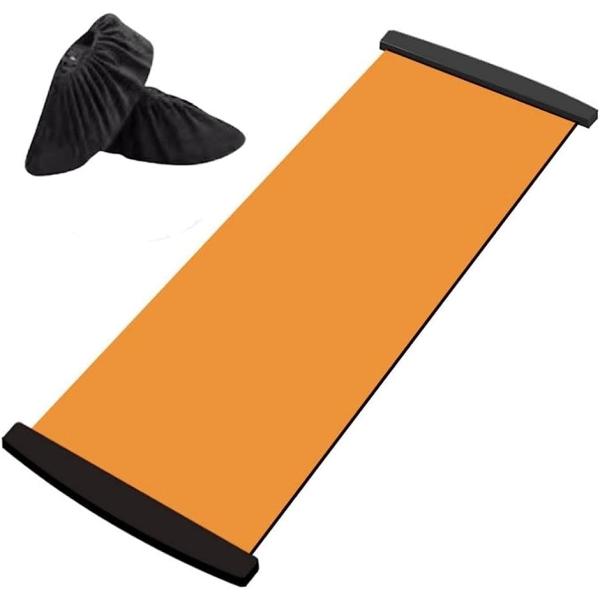 スライドボード トレーニング スライディングボード シューズカバー 付き( オレンジ,  180cm...