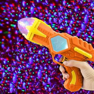 ミラーボール 銃 ミラーボールガン 光る 鉄砲 おもちゃ パーティー オレンジ MDM (オレンジ)の商品画像