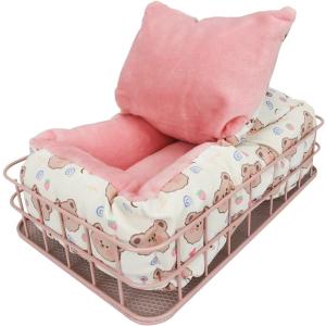 AINetJP Premium ハムスター用ベッド 小動物用ハウス 吊り下げ 置き型 水洗い可能( ピンク)｜horikku