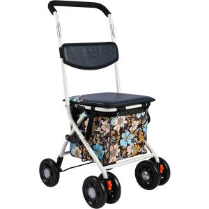 歩行器 シルバーカー アルミ製 折りたたみ 軽量 コンパクト 手押し車