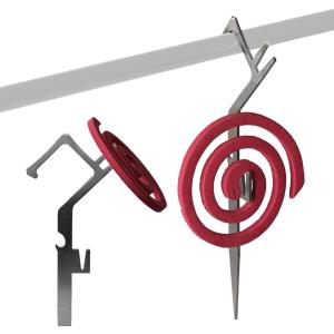 ２本セット 蚊取り線香ホルダー アウトドア キャンプ用 カトリペグ 蚊取り線香立て スタンド ペグ型 吊り下げ可 MDM( ステンレス)