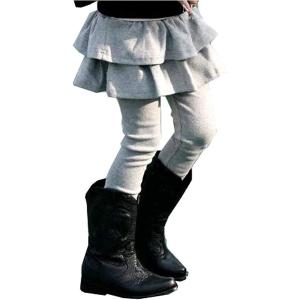 アスペルシオ スカート付き レギンス 子供服 ガールズ キッズ 女の子 スパッツ スカッツ グレー