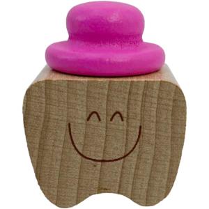 乳歯ケース 木製 コンパクト 乳歯入れ ティースケース 保存( ピンク)｜horikku