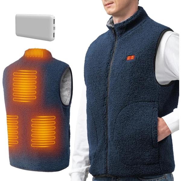 電熱ベスト ヒーターベスト ボアフリース ヒットベスト USB給電 最大60℃ 3段階温度調整 速暖...