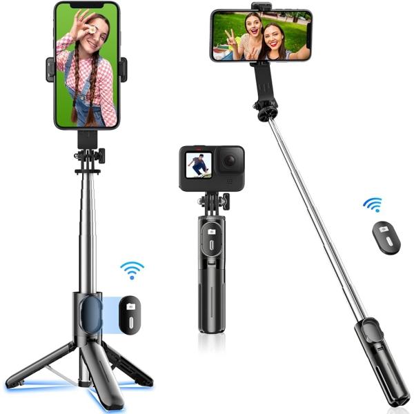 自撮り棒 ミニ、安定モデルスマホスタンド 三脚 デジカメ兼用 じどり棒 iphone＆android...