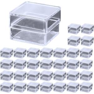 プラスチックケース 正方形 35個セット 小物 収納ケース 小分け 整理 立方体 箱 部品 アクセサリー