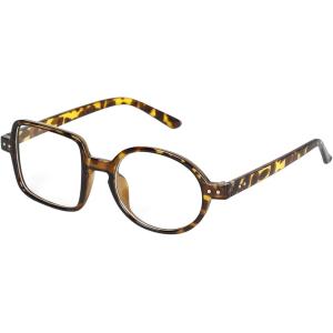 伊達メガネ 左右非対称 個性的 アシンメトリー フレーム おしゃれ べっ甲柄(ベッコウ柄)