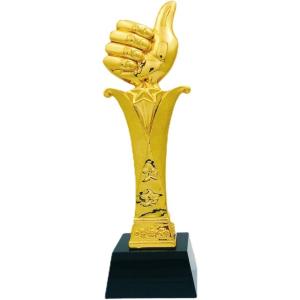 いいねトロフィー 優勝トロフィー 景品 表彰 おもしろアイテム ゴールド (ゴールド)
