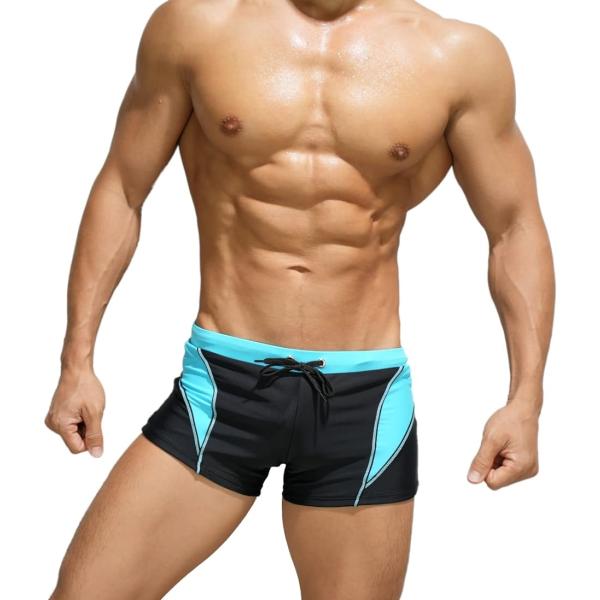 メンズ ローライズ サーフパンツ オシャレ 水着 ビーチ 海パン ショート 短め 腰パン ボックス型...