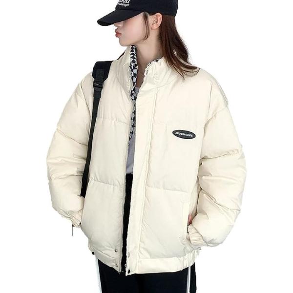 ニブンノイチプラス ブルゾン ジャケット コート キルティング チェック レディース( 白,  M)