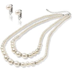 パールネックレス 2連 or セット 8mm 真珠 冠婚葬祭 結婚式 MDM