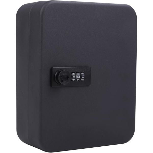 キーボックス 鍵BOX 20本 ダイヤルロック ダイヤル式 堅牢 鍵入れ 鍵かけ 壁掛け( 黒色)