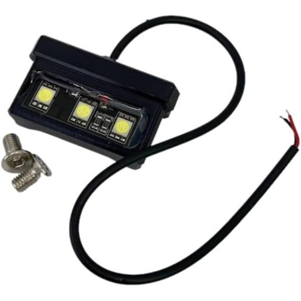 ナンバープレートライト LED 小型 汎用 ブラック 番号灯 ライセンスランプ ナンバー灯