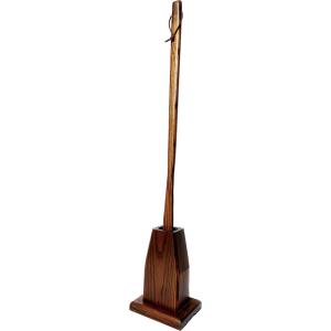 ノア 靴ベラ ロング スタンド付き 木製 おしゃれ ブラウン 台付き 70cm(ブラウン,  LL)