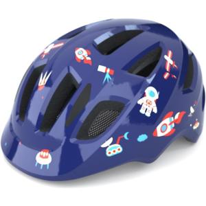 子供用ヘルメット キッズヘルメット 自転車ヘルメット 幼児 児童用 2歳-8歳向け MDM( ネイビー-宇宙飛行士,  S（52-56cm）)｜horikku