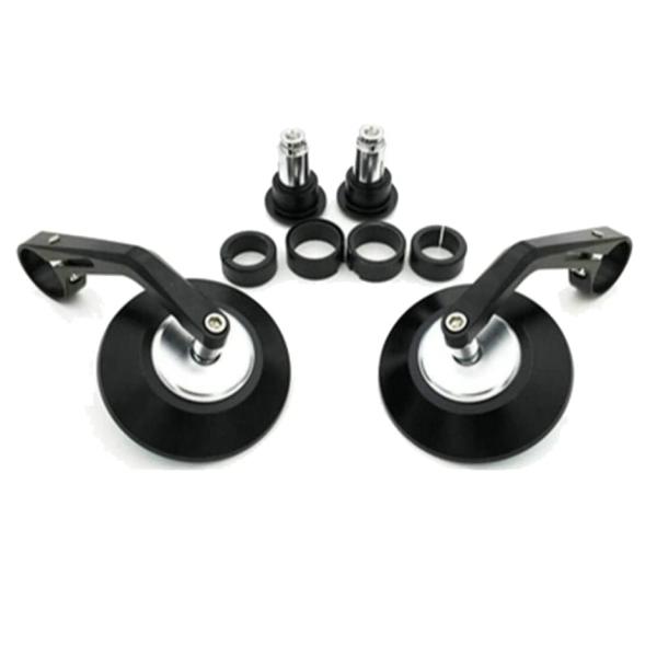 バーエンドミラー バイク 汎用 丸形 バイク用ミラー CNC アルミ製 HONDA SUZUKI Y...