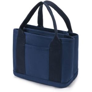 メゾンドタオ ハンドバッグ 手提げ 大容量 多機能 仕切り レディース 紺