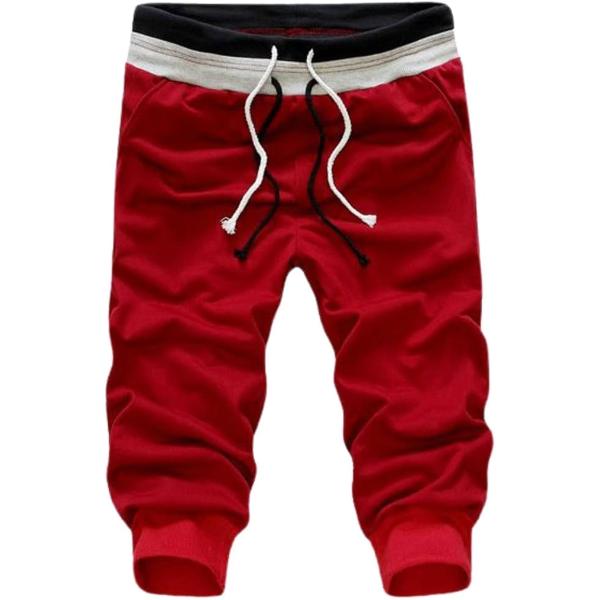 レッドレイ スウエット ハーフ パンツ 7分丈 スポーツ ルーム ウェア メンズ(レッド,  XL)