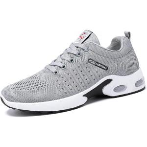 スニーカー ウォーキングシューズ メンズ メッシュ 灰色 25.5cm MDM(グレー,  25.5...