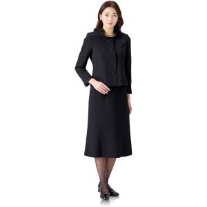 喪服 レディース 礼服 ブラックフォーマル 後開き オールシーズン MDM( ［24］ 後開き 3点...