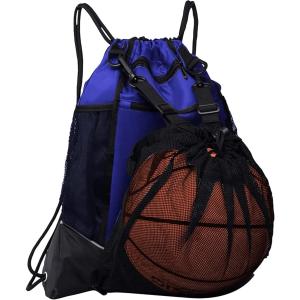 バスケットボールリュック バッグ バスケットボール入れｘサッカーボール入れｘ球技に適した撥水軽量バッグｘブルー( ブルー)｜horikku