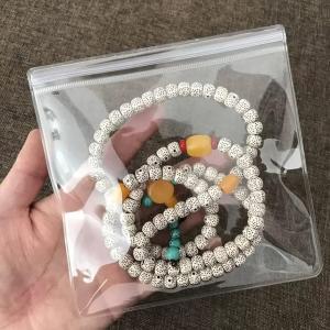 ジュエリー 袋 pvc アクセサリー 透明 チャック付き ジッパー付き パッキング ビニール( クリア, 15x15cm-30枚)