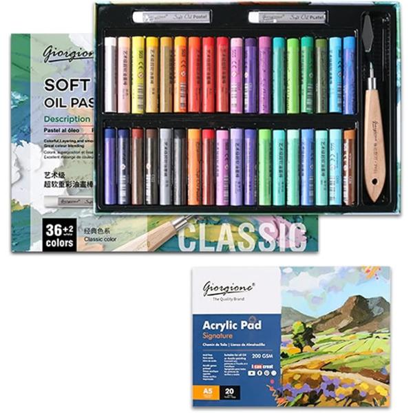 ペイントコテ＆パステル専用紙付き ソフトパステル お絵描き セット オイルパステル 画材 スケッチ ...