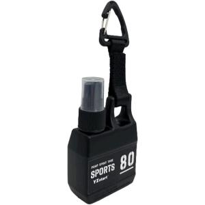 スプレーボトル アウトドア キャンプ アルコール消毒 80ml 詰め替え 霧吹き カラビナ