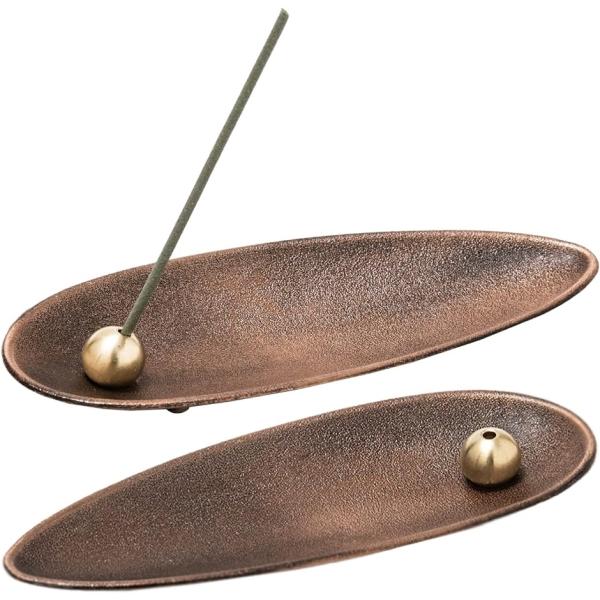 お香立て 線香 香炉 おしゃれ 北欧 インセンスホルダー インテリア 2個セット ブロンズxブロンズ...