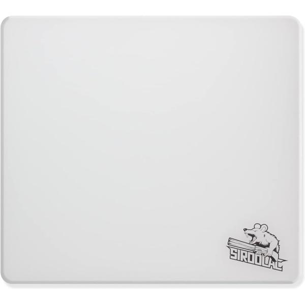 マウスパッド ゲーミングマウスパッド FPSゲーム 特殊強化ガラス 耐久性 厚さ3mm MDM( 白...