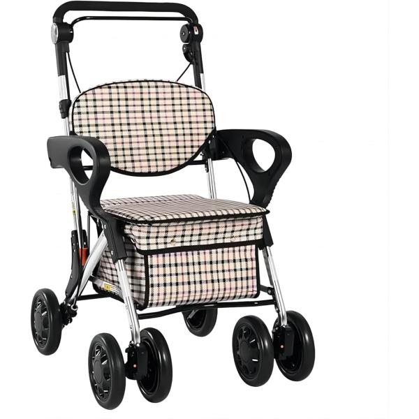 シルバーカー 軽量 折りたたむ おしゃれ 高齢者用 手押し車 歩行車 CP-005A MDM(ブラッ...