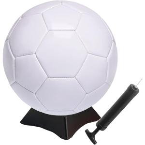 サッカーボール 無地 サインボール 記念球 台座 空気入れ 空白