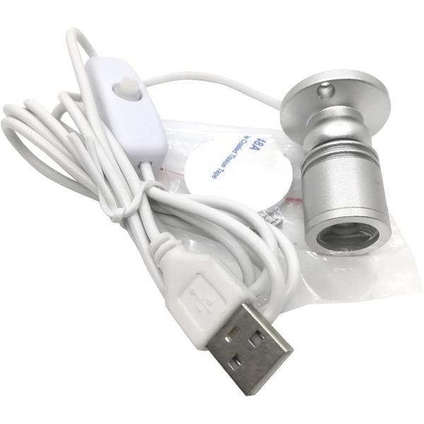 ミニ LED スポットライト 小型 USB 角度調整 ホビーライト フィギュア プラモデル 模型( ...