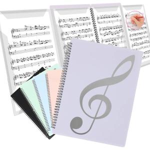 楽譜 ファイル 台紙 4面 5色 書き込み 見開き A4 10枚/40面 書き込める ピアノ 伴奏１冊 MDM( ラベンダー,  A4)｜スピード発送 ホリック