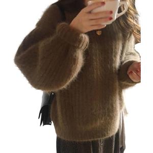 メゾンドタオ セーター アンゴラ 風 茶色