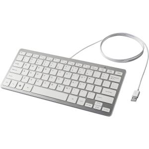 【互換品】USB有線キーボード 薄型 コンパクトキーボード パンタグラフ 78キー テンキーなし 小...