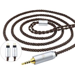 互換品】 plus44 イヤホンケーブル mmcxケーブル リケーブル 4.4mm 銀