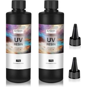 レジン液 uvレジン液 1液性 uv/led対応 500g入り 大容量 クリア ハードタイプ MDM( 中粘度 500g)｜horikku