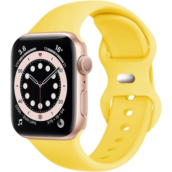 Apple Watch バンド アップルウォッチ ベルト シリコン製( イエロー,  Lサイズ(38...