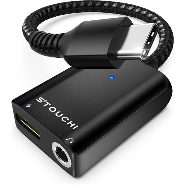 USB Type C to 3.5mm イヤホン変換アダプター 2in1 DAC搭載 24bit/9...