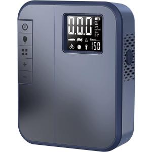 DP3 空気入れ 電動 空気抜き 変換ノズル付き 仏式 米式対応 携帯便利 150PSI USB充電式( DP3-Black-JP)