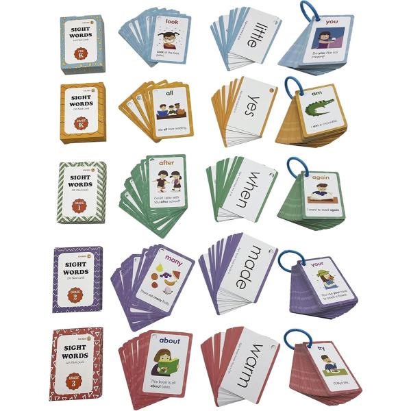 フラッシュカード 220枚 サイトワード sight word 英単語 英語フラッシュカード 幼児(...