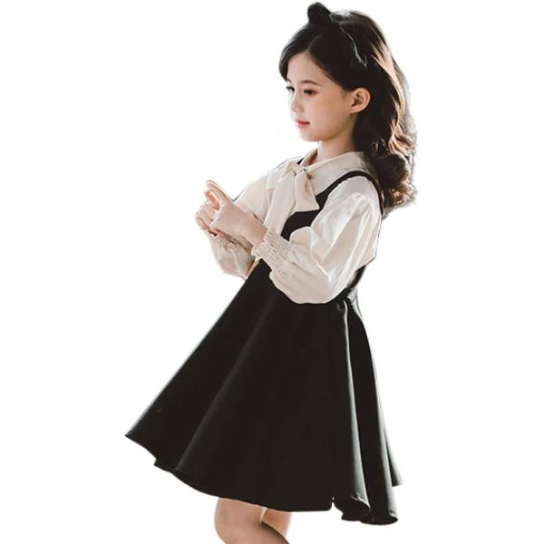 女の子 ドレス ワンピース ブラウス 2点セット ガールズ セットアップ 子供服 160cm( 16...