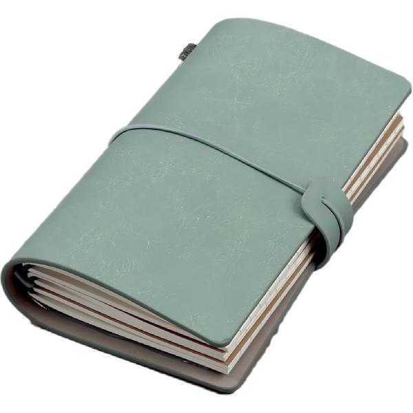 A6 ノート 手帳型 持ち歩きセット カバー付き メモ帳 ブック バインダー スケジュール ゴムバン...