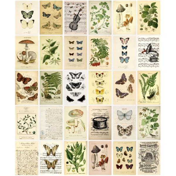 おしゃれで可愛い ポストカード 30枚セット はがきサイズ 北欧 韓国 海外 インテリア 雑貨 ミニ...