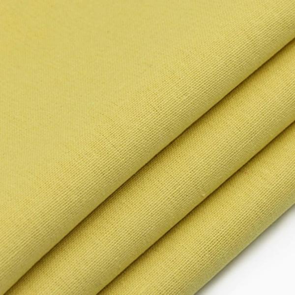 選べる17色 プレミアム 綿 麻 カラー 生地 手芸用 約1mx幅1.4m裁断済み (クリームイエロ...